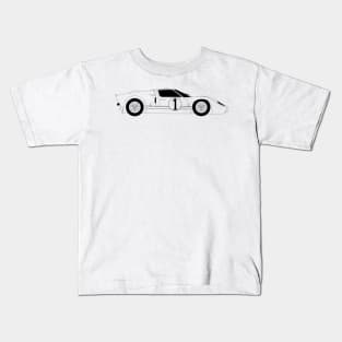 GT40 Black Outline Kids T-Shirt